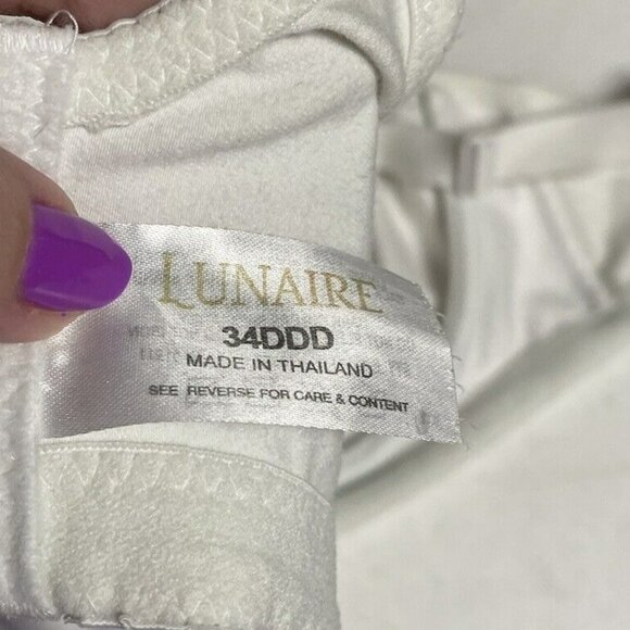 34DDD Lunaire 11111 Sports Bra White Coolmax Underwire  Discontinued - Picture 9 of 9